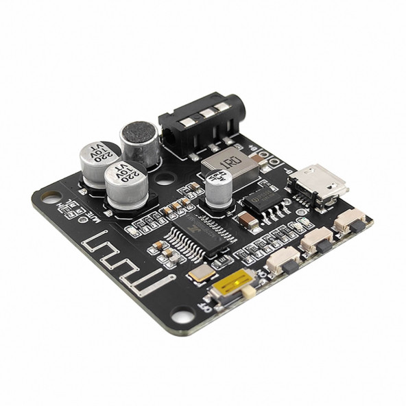 Bluetooth 5 Pro Kablosuz Ses Çalma Modülü  Mikrofon Giriş Stereo Müzik Mp3 3.7V Lityum Pil Batarya Şarj - 5