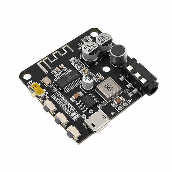 Bluetooth 5 Pro Kablosuz Ses Çalma Modülü  Mikrofon Giriş Stereo Müzik Mp3 3.7V Lityum Pil Batarya Şarj - 6