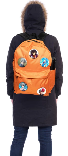 Perlotus Anime Karakter Temalı Patch Spor Okul Çocuk Çantası