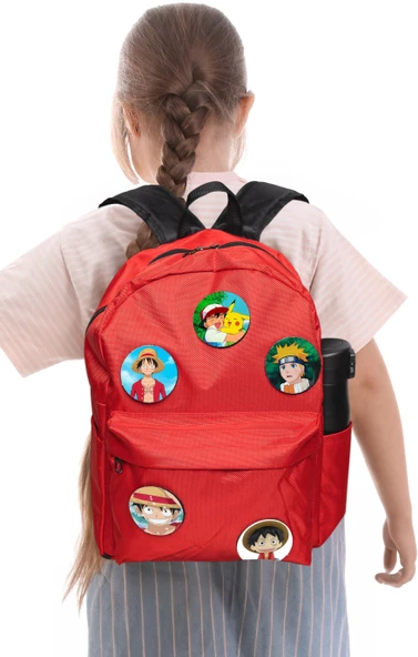 Perlotus Çizgi Film Patch Pokemon Karakter Okul Çocuk Sırt Çantası