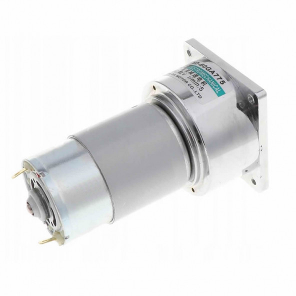 XD-60GA775 DC Motor 12V 5Rpm  35W 87Kg.cm Yüksek Tork Kuvvet Metal Dişli Redüktörlü Robot Cnc Makine Otomasyon - 3