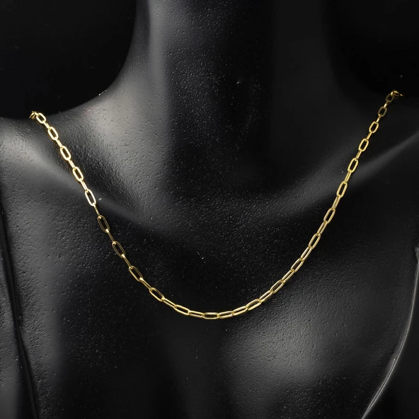 Altın Spor Zincir Kolye 14 Ayar 50cm. - Resim 4