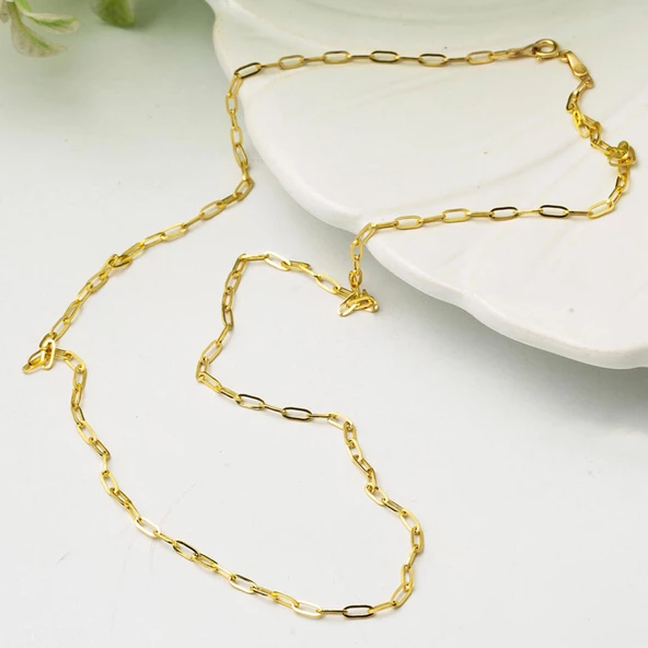 Altın Spor Zincir Kolye 14 Ayar 50cm. - Resim 3