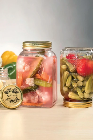 Paşabahçe Homemade Metal Kapaklı 80390 Kavanoz 1500cc  4 Adet - Resim 2