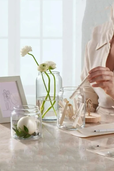 Paşabahçe Kitchen Slim 3 Lü Cam Kavanoz Seti 1130 cc,860 cc,575 cc - Resim 2