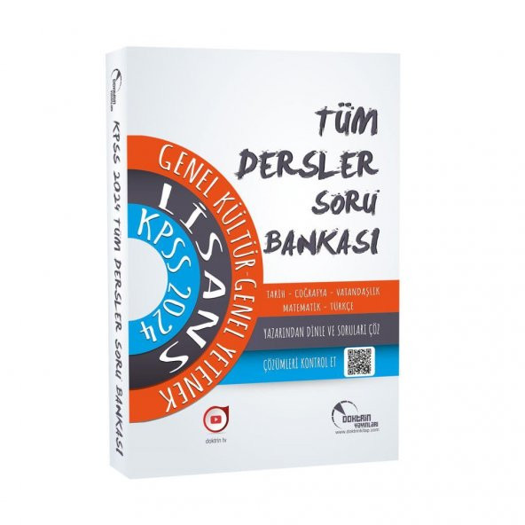 KPSS Lisans Genel Kültür Genel Yetenek Tüm Dersler Tek Kitap Soru Bankası (3.000 Soru)
