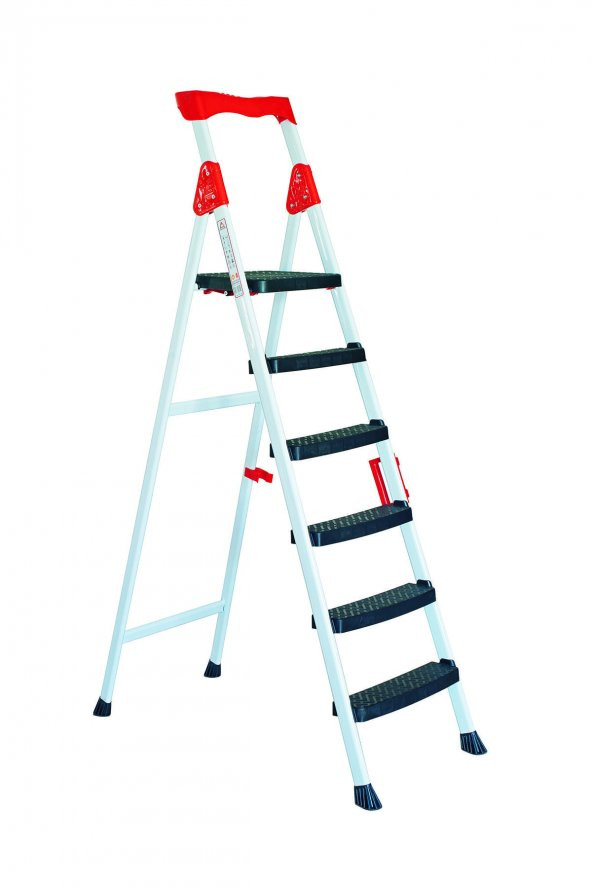 ZE Zigana Ev Gereçleri Elegance 5+1 Geniş Basamaklı Kolay Taşıma Aparatlı Merdiven - 2