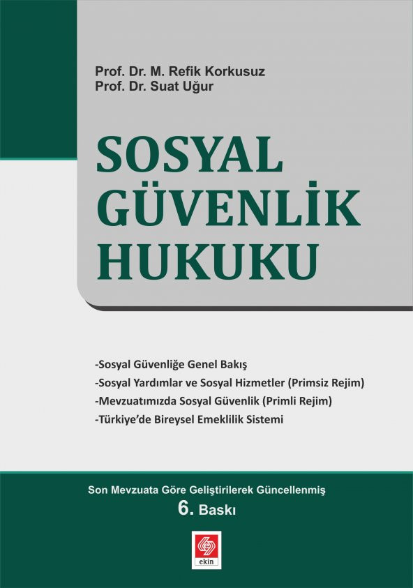 Sosyal Güvenlik Hukuku M. 6.Baskı