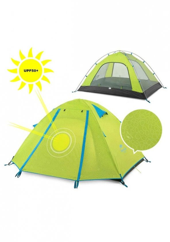 Naturehike P-Serisi 3 Kişilik Kamp Çadırı Yeşil - 2