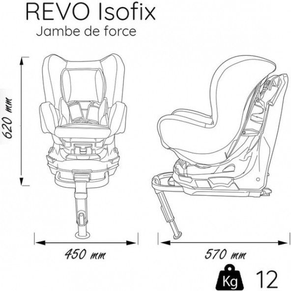 Nania Racer 9-36 Isofix Oto Koltuğu - Grey Tech - 3