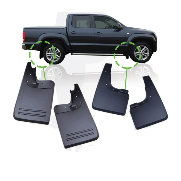 Volkswagen Amarok 2011 - 2020 Model 4'lü Paçalık (Çamurluk - Tozluk) - 5