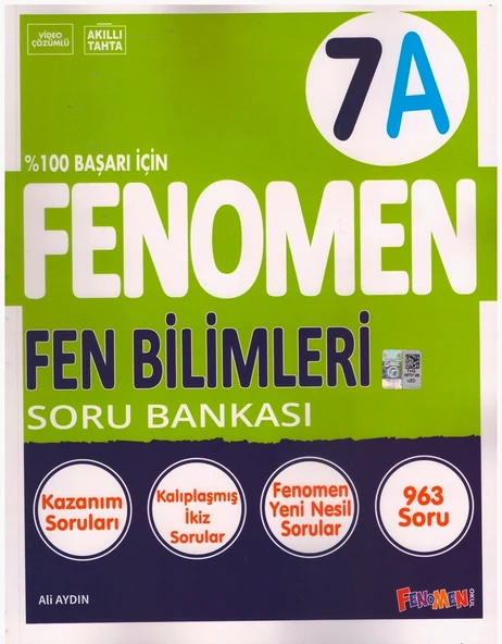 FENOMEN 7.SINIF FEN BİLİMLERİ SORU BANKASI-A ürün görseli