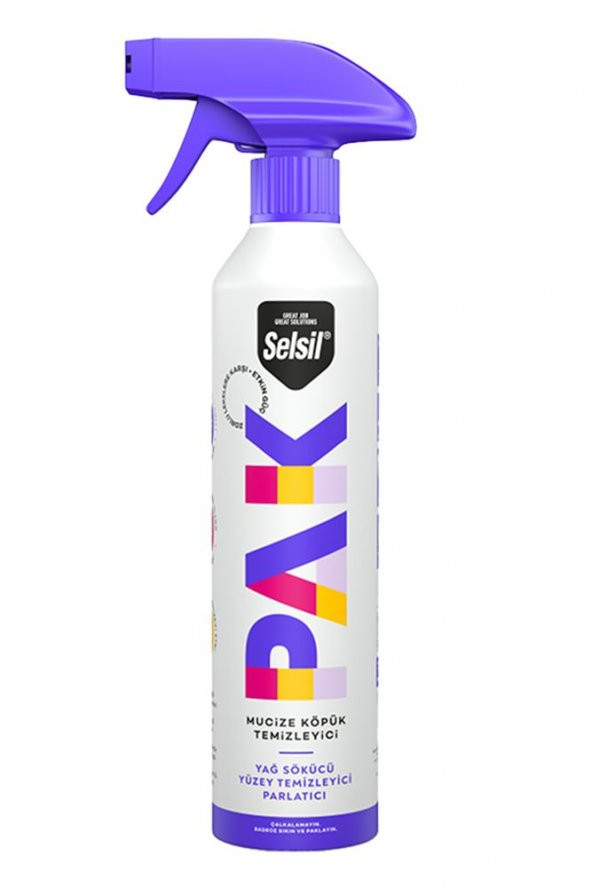 SELSİL PAK MUCİZE KÖPÜK SPREY TEMİZLEYİCİ 500 ML