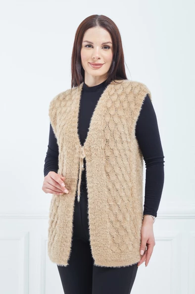 Kadın Somon Standart Yumoş Gelin Yelek - 2