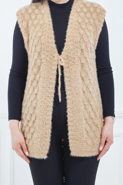 Kadın Somon Standart Yumoş Gelin Yelek - 4