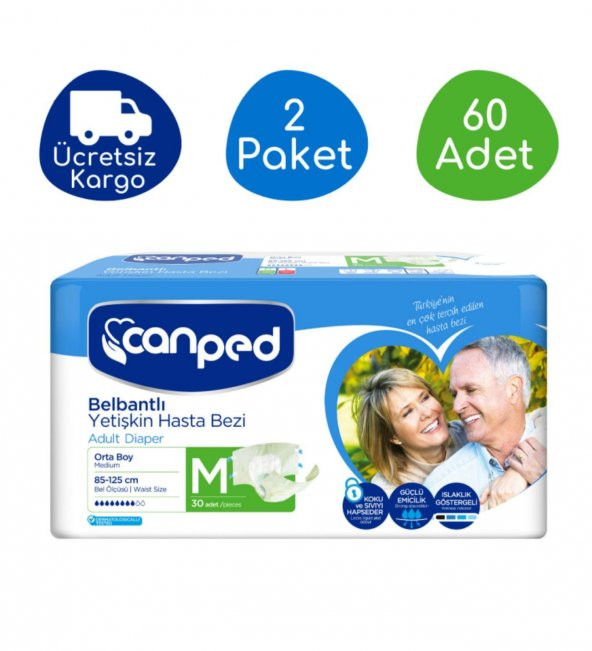 CANPED POLIETILENLI ORTA 30 ADET X 2 PAKET 60 ADET ürün görseli 1