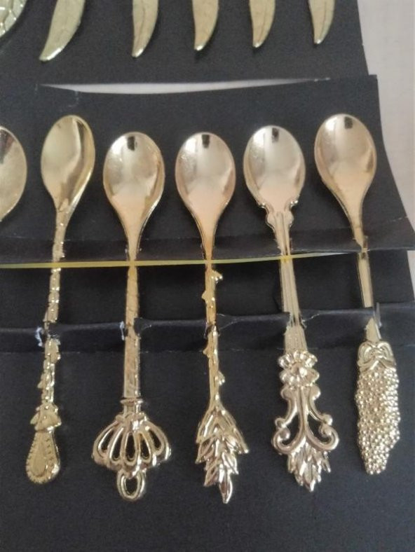 Vintage 12 Adet Metal Çay Kaşıkları - 3