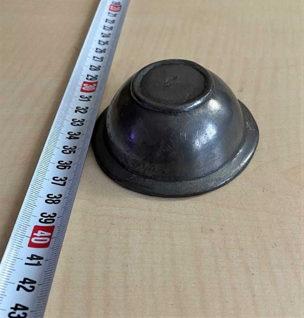 Vintage Zin Metalden Yapılma Kase - 3