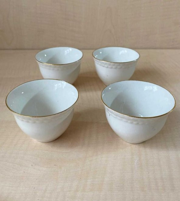 Vinatege 4 Adet Alemdar Porselen Üretimi Kahve Fincanı - 2