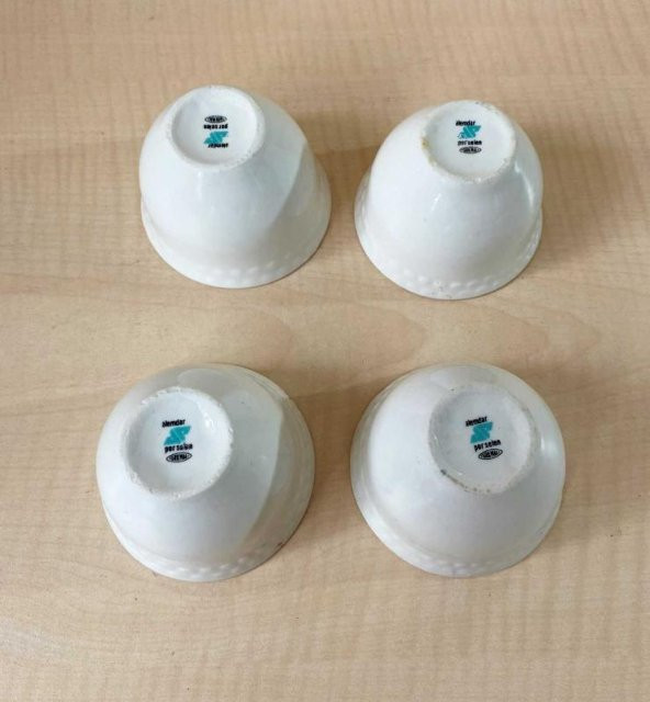 Vinatege 4 Adet Alemdar Porselen Üretimi Kahve Fincanı - 4