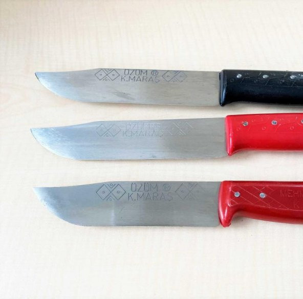 3 ADET ÜZÜM MARKA KAHRAMANMARAŞ BIŞAK EKMEK BIÇAĞI - 2