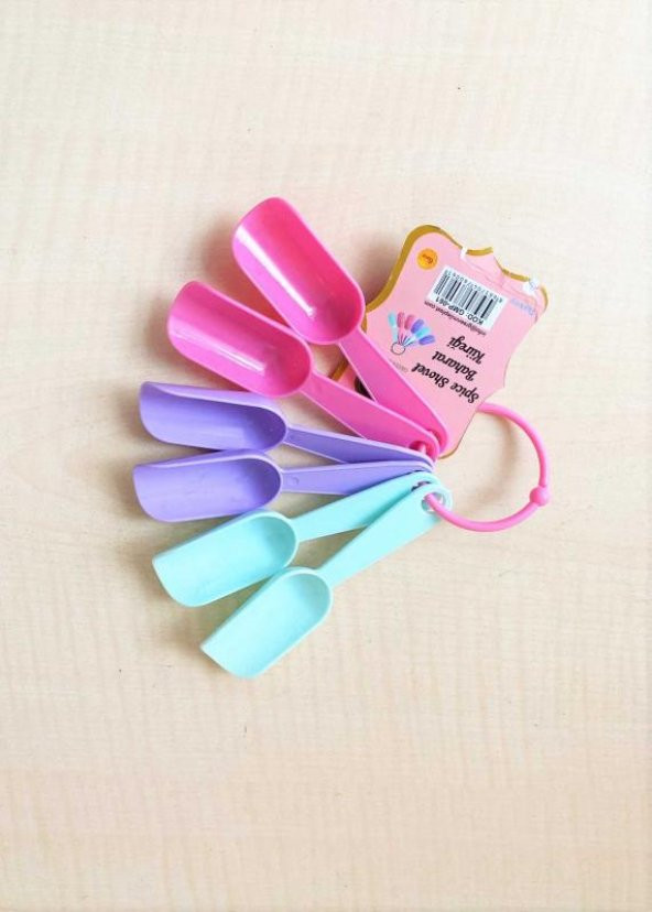 6 Lı Plastik Baharat Kaşığı ürün görseli