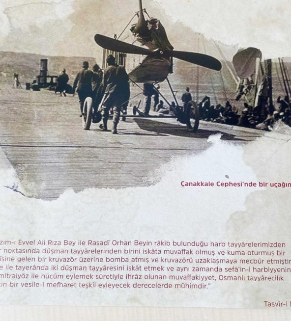 40X40 CM ÇANAKKALE RESİMLERİ ÇANAKKALEDE UÇAK KUŞE KAĞIT BASKI