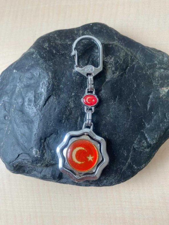 KOLEKSİYONLUK ÇİFT TARAFLI ANAHTARLIK AYYILDIZ ANAHTARLIK NO 44