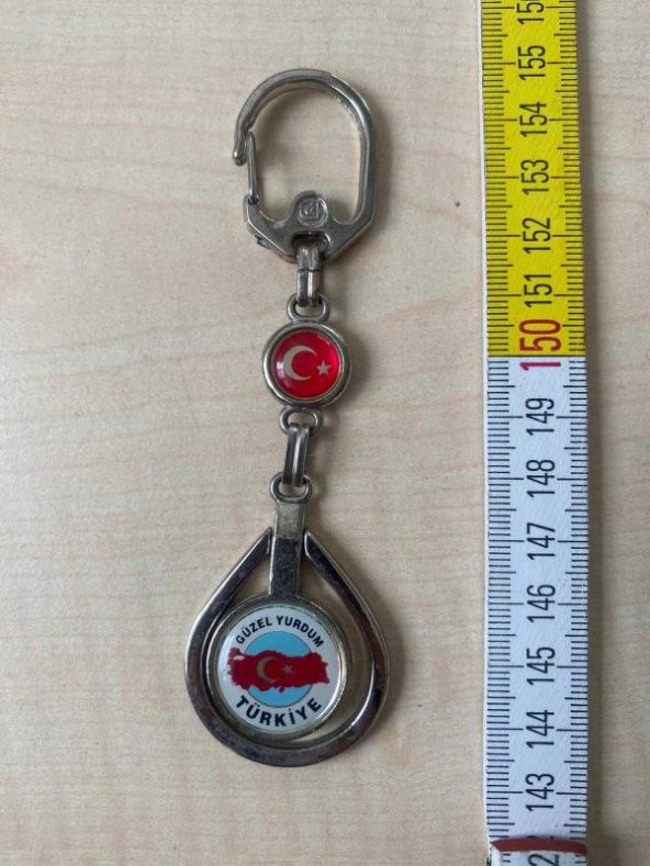 KOLEKSİYONLUK GÜZEL YURDUM TÜRKİYE YAZILI ANAHTARLIK AYYILDIZ NO90 - Resim 2