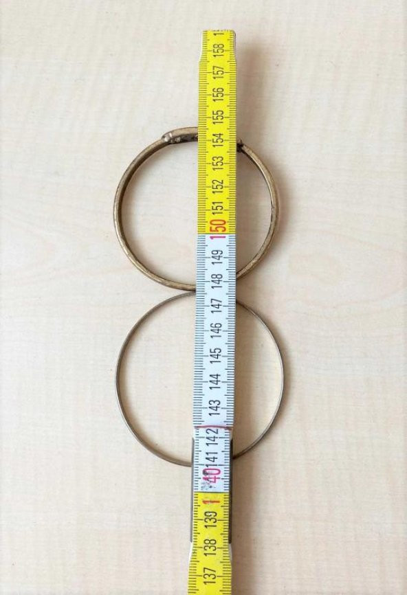 VİNTAGE 2 ADET METAL BİLEKLİK TAKI NO 60 - 3