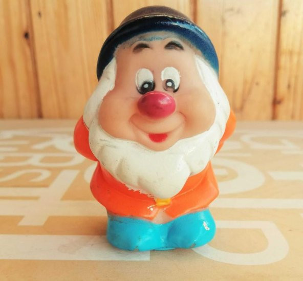 VİNTAGE PAMUK PRENSES VE YEDİ CÜCELER 4 ADET PALASTİK BEBEK - 4