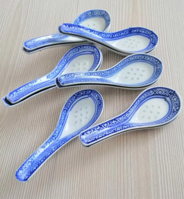 MADE İN CHİNA PORSELEN TADIM KAŞIĞI DAMGALI PORSELEN KAŞIK - Resim 3