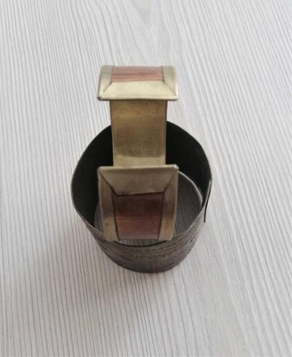 El İşi Otantik Bilezik Gerçek Vintage Bakır Pirinç Karışımı Osmalı Takı NO 85