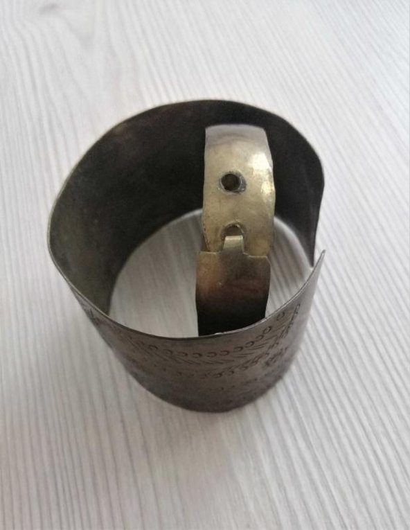 El işi Otantik Bilezik Gerçek Vintage Pirinç Osmalı Takı NO 85 - 2