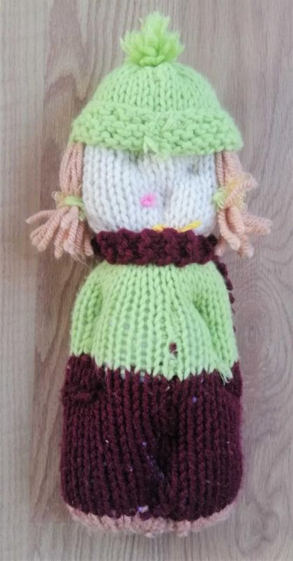 2 ADET EL YAPIMI BEZ BEBEK VE ÖRME BEBEK - Resim 3