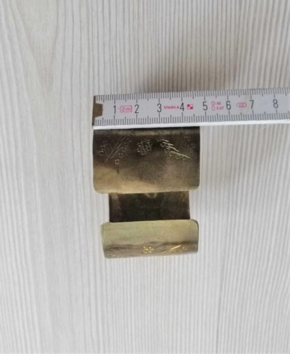 El İşi Otantik Bilezik Gerçek Vintage Pirinç Osmalı Takı NO 92 - 2