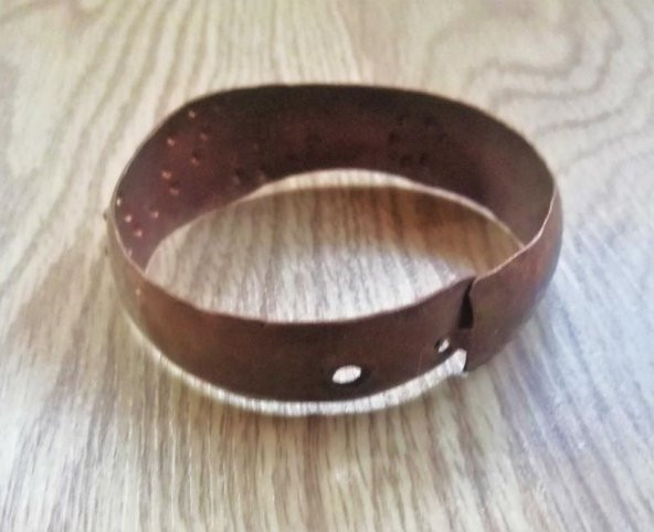 El İşi Otantik Bilezik Gerçek Vintage Pirinç Osmalı Takı NO 93 - 2