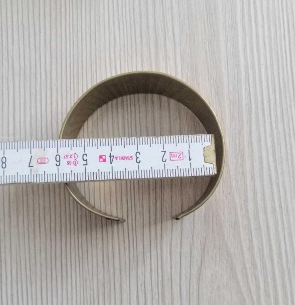 El İşi Otantik Bilezik Gerçek Vintage Bakır Pirinç Karışımı Osmalı Takı NO 85 - 2
