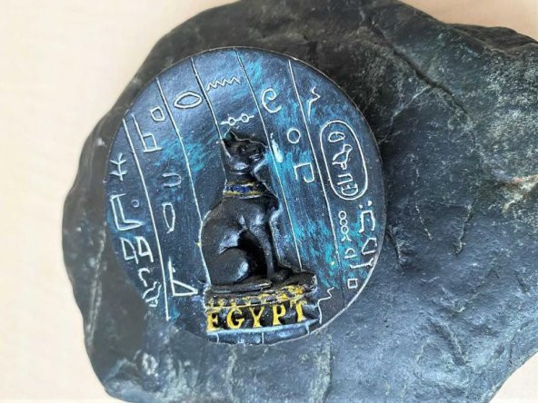 EGYPT MAGNET MISIR TEMALI MAGNET SİYAH KÖPEK TEMALI MAGNET NO 09 - 2