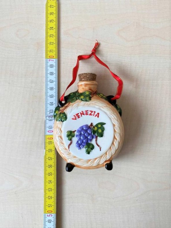 Sanat Taciri - İçki Matarası Seramik Venezia İtalya Venedik Mantarlı Matara - 3