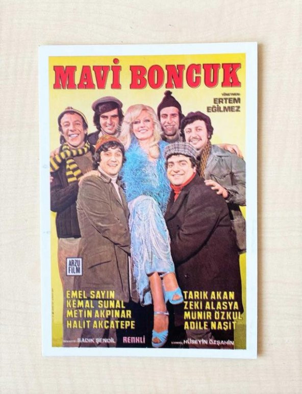 MAVİ BONCUK FİLMİ YEŞİLÇAM FİLM KARTPOSTALI 10X15 CM