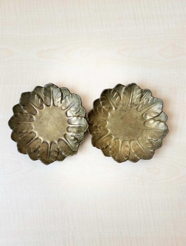 2 ADET PİRİNÇ KASE PİRİNÇ ÇEREZLİK - 4