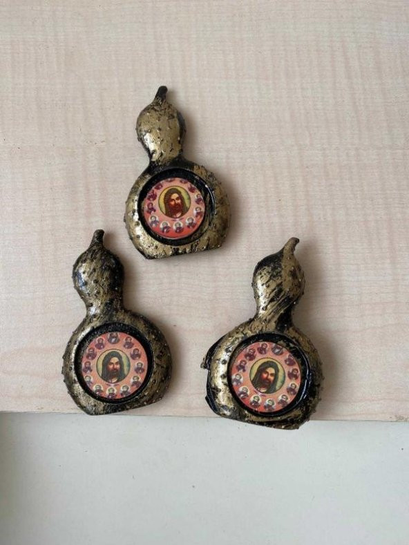 HZ. ALİ RESİMLİ MAGNET BAL KABAĞI FORMUNDA MAGNET NO 87 - 3
