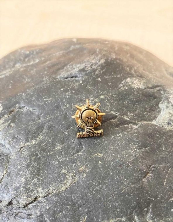 BRONZ RENKTE AK PARTİ ROZET YAKA ROZETİ BROŞ ürün görseli