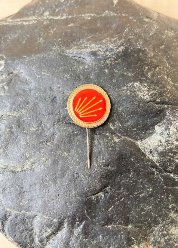 VİNTAGE MHP ROZET 3 HİLAL ROZET YAKA BROŞU İĞNELİ ROZET ürün görseli