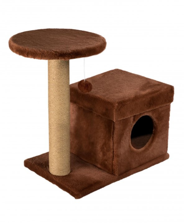 Dubex 39x72x80 cm Kedi Oyun Evi ve Tırmalama Platformu Tarçın - Resim 2