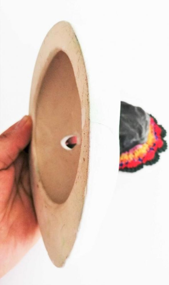 Sanat Taciri Maske Duvar Süsü Seramik Duvar Süsü - 3