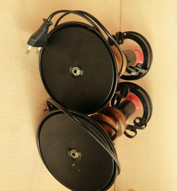 NOSTALJİK İKİLİ ABAJUR APLİK GECE LAMBASI - 3