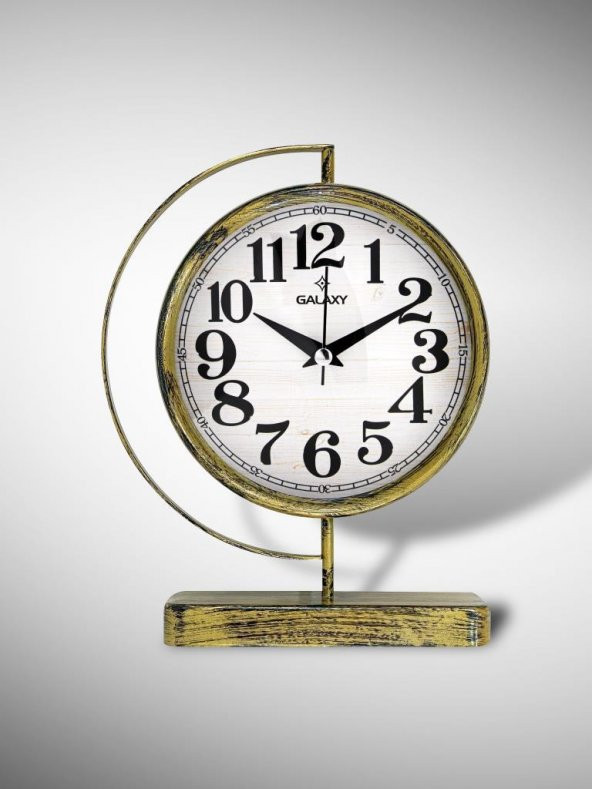 Galaxy Premium Serisi Modern Kadranlı Metal Ofis ve Masa Üstü Saat 20 cm Gold ürün görseli
