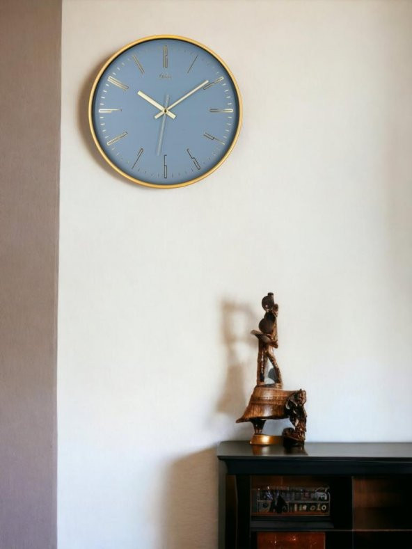 Galaxy D-218-A-7 Dekoratif Kadranlı Duvar Saati Gold - Resim 3